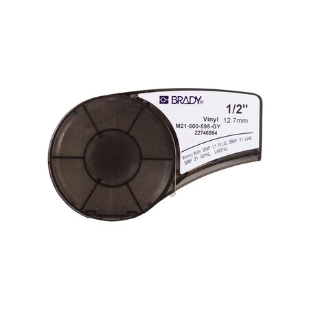 Brady CART M21 B595 0.5" X 21', BLK/GRA, M21-500-595-GY